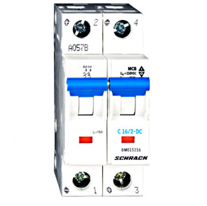 Istič DC C16/2 10kA, charakteristika C, 16A, 2-pólový