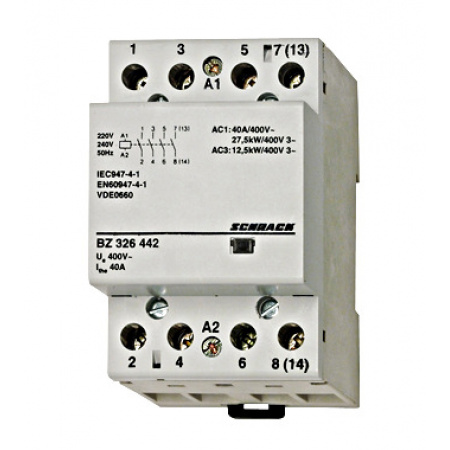 Inštalačný stýkač 40A, 4 zapínacie, 230VAC