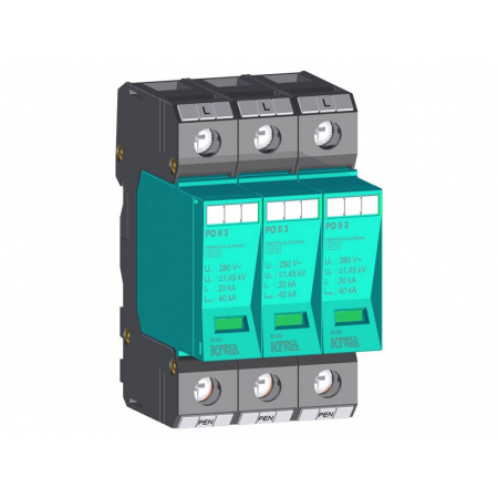 PO II 3 PH 1000V DC/40KA 82.0 Zvodič prepätia značka Kiwa