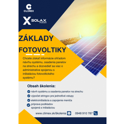 10.9.2024 Prešov - Základy fotovoltiky a ONGRID meniče